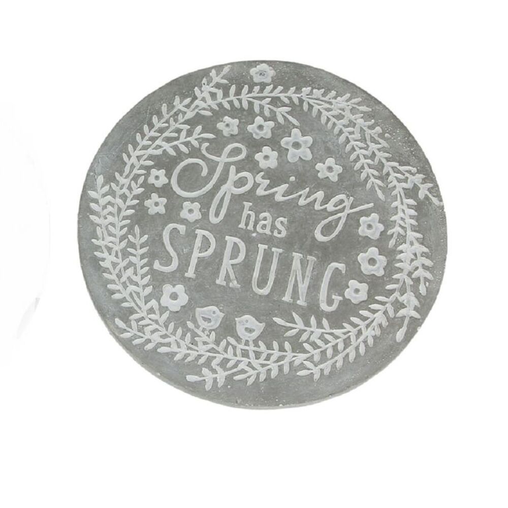 Spring Garden Cement Round Stepping Stones Set of 2